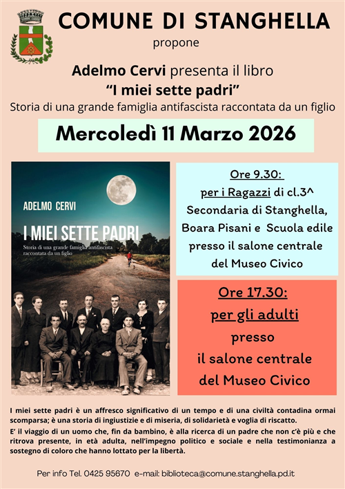 Incontro con Adelmo Cervi e presentazione del libro "I miei sette padri"