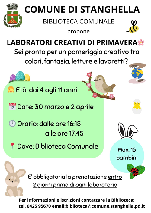 Laboratori creativi di primavera per bambini