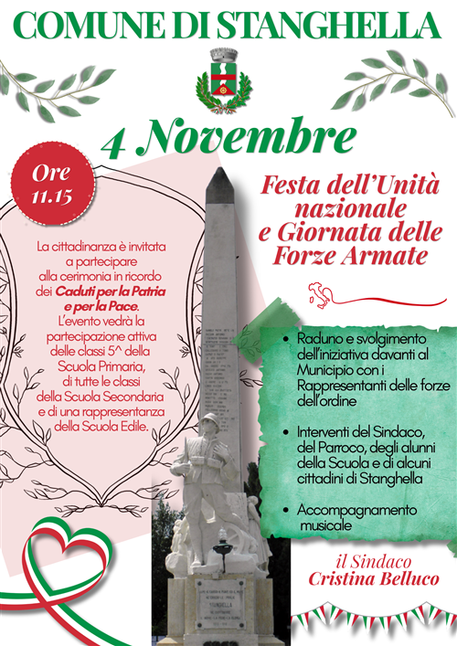 4 novembre - Festa dellUnità nazionale e Giornata delle Forze Armate