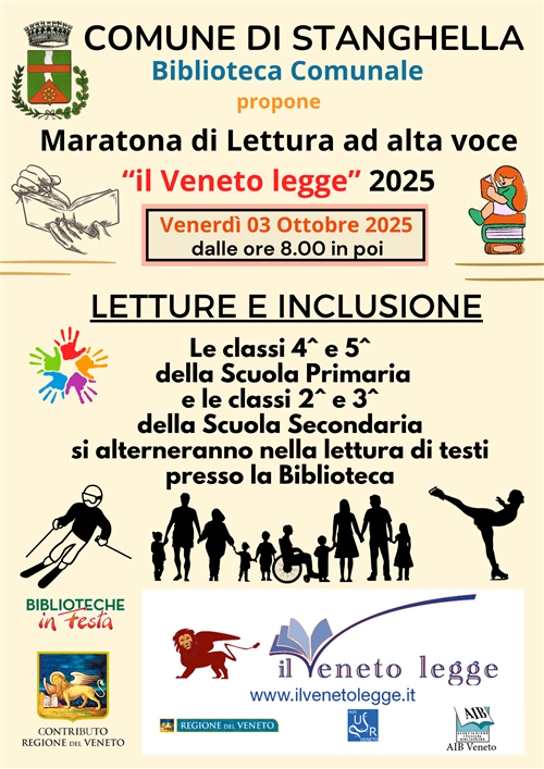 Maratona di lettura con i ragazzi della Scuola Primaria e Secondaria di Stanghella